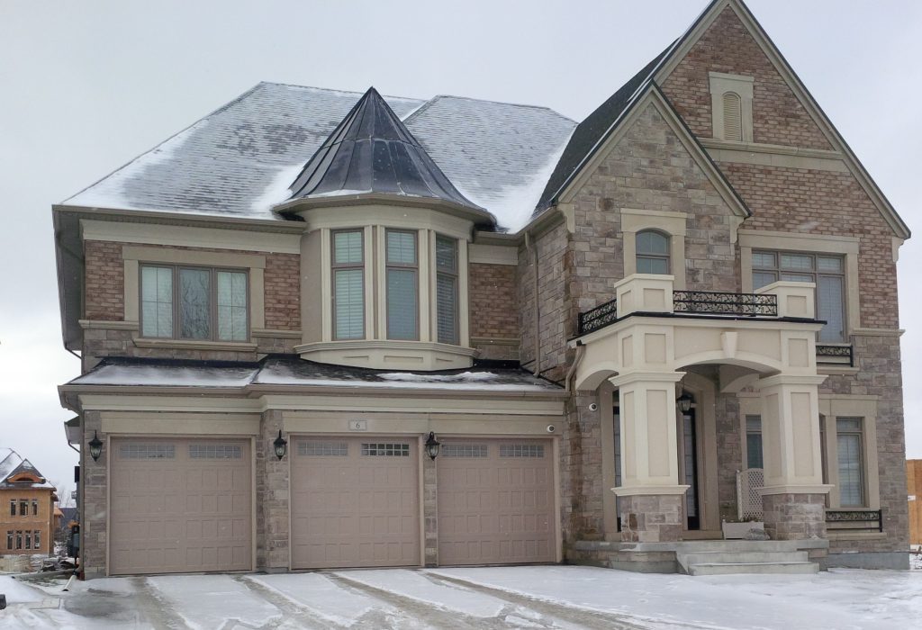 Typical new million dollar sprawl mansion in the GTHA