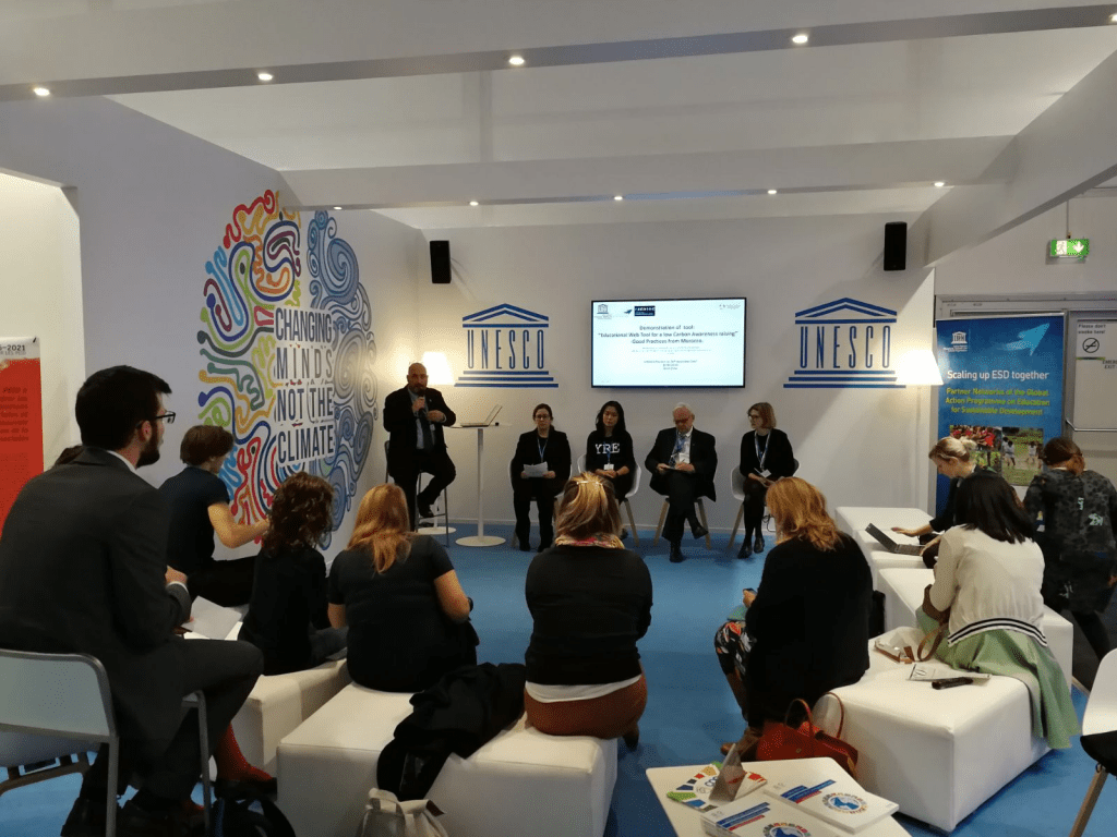 Speaking on a UNESCO panel on climate education at COP23