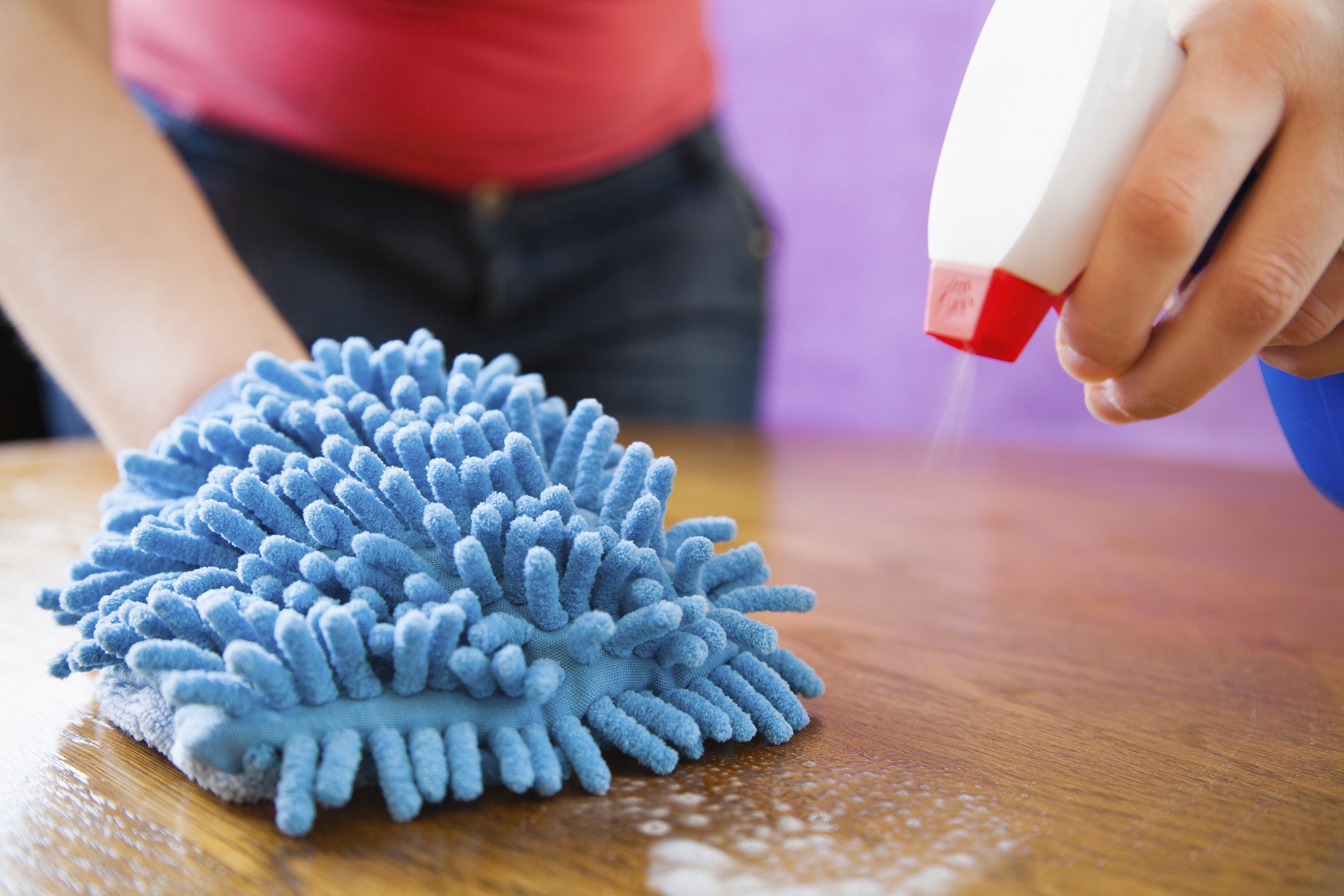 woman cleaning
