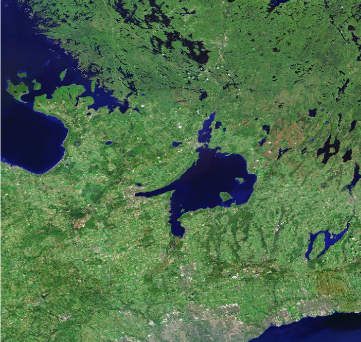 Arial view of Lake Simcoe