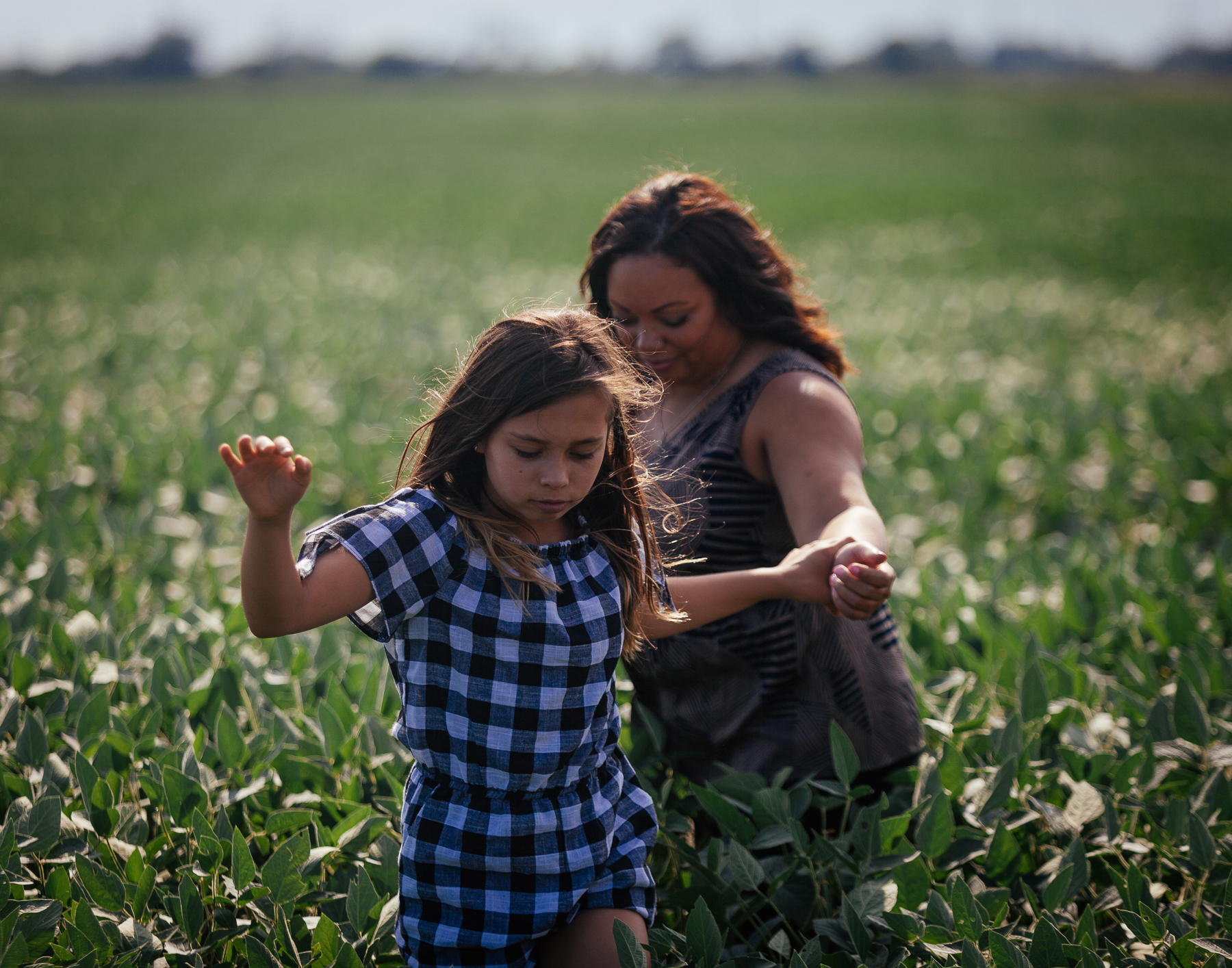 11 Michelle’s father Mike still farms beans, corn, and wheat on their family farm.