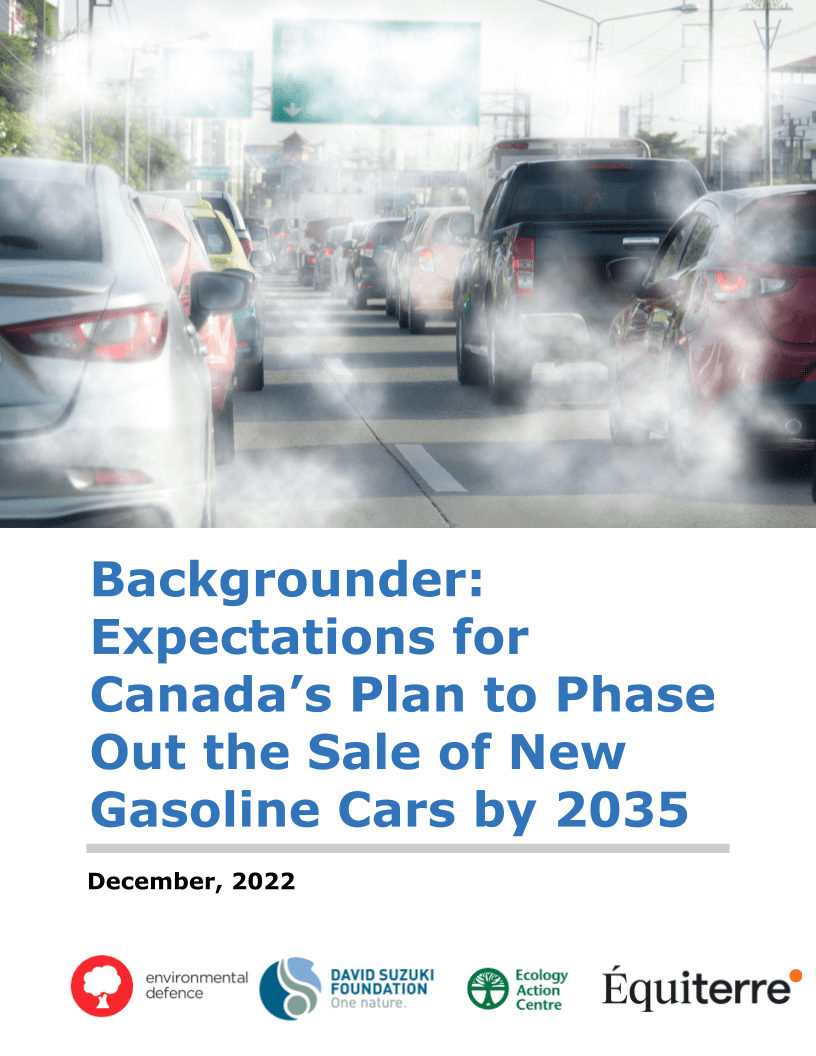 Backgrounder: Canada's Clean Car Standard - Environmental Defence